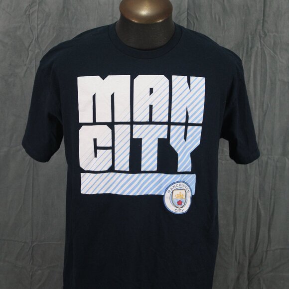 Manchester City Shirt - Man City Big Logo - Men's Extra-Large - Picture 1 of 9